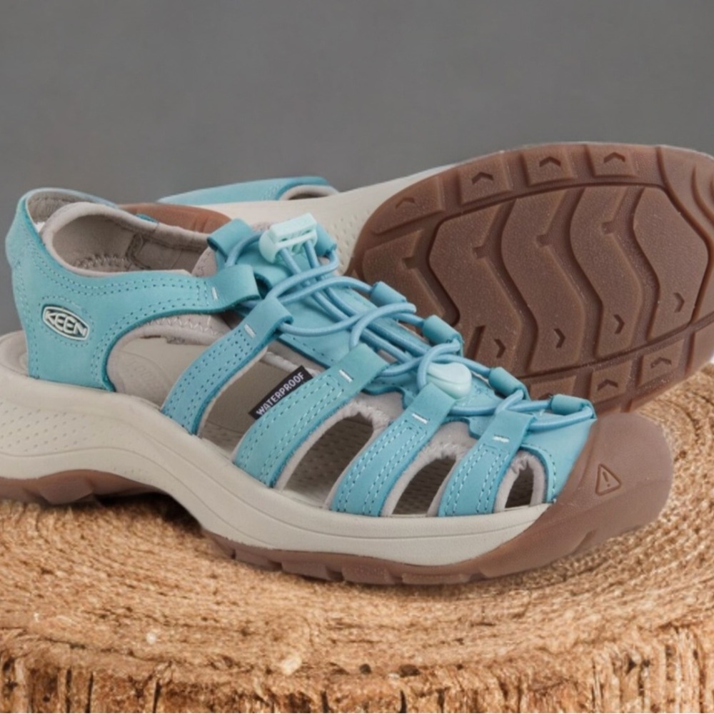 Keen Women's Sandals in Light Blue and Brown
